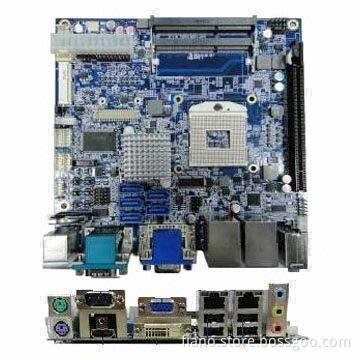 Industrial Motherboard in Mini-ITX Form Factor with Intel Core i7, i5, i3, Celeron Processor, HM5